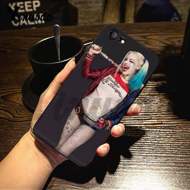 2 Yinuoda для iphone 7 6 X Чехол Харли Куинн отряд самоубийц Джокер подмигивание окрашенный чехол для телефона для iphone X 8 7 6 6S Plus X 5 5S SE 5C - Цвет: 2