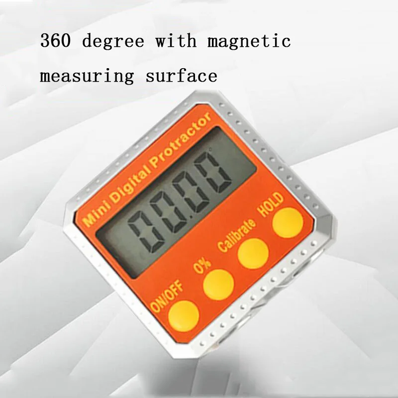 

Digital Display Protractor Angle Gauge Inclinometer Protractor Angle Goniometer Bevel Box With Magnet Base Measuring Tool