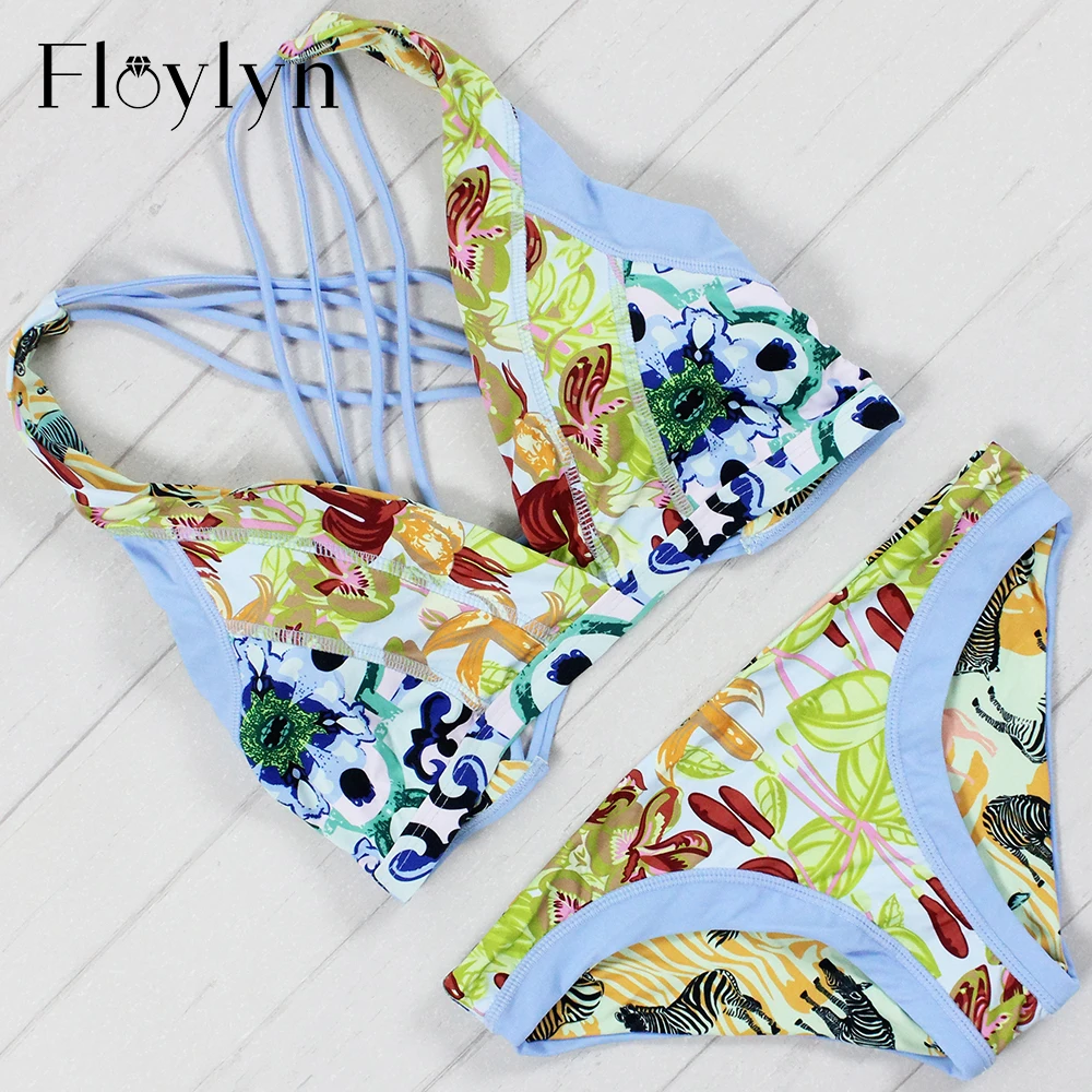 Floylyn женский купальник Бандаж бикини сексуальное привлекательное набор с