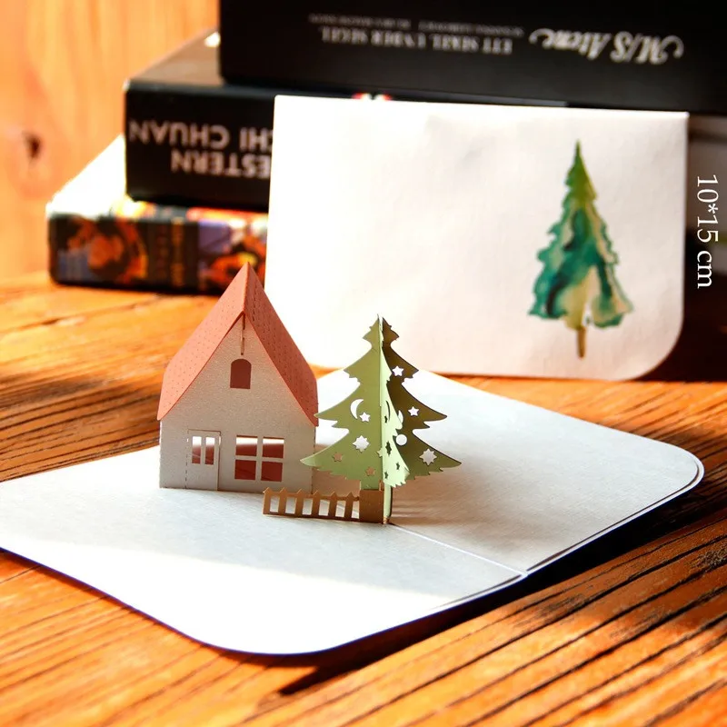 Happy открытка на день рождения поздравительные открытки пустой бумага 3D ручной Pop