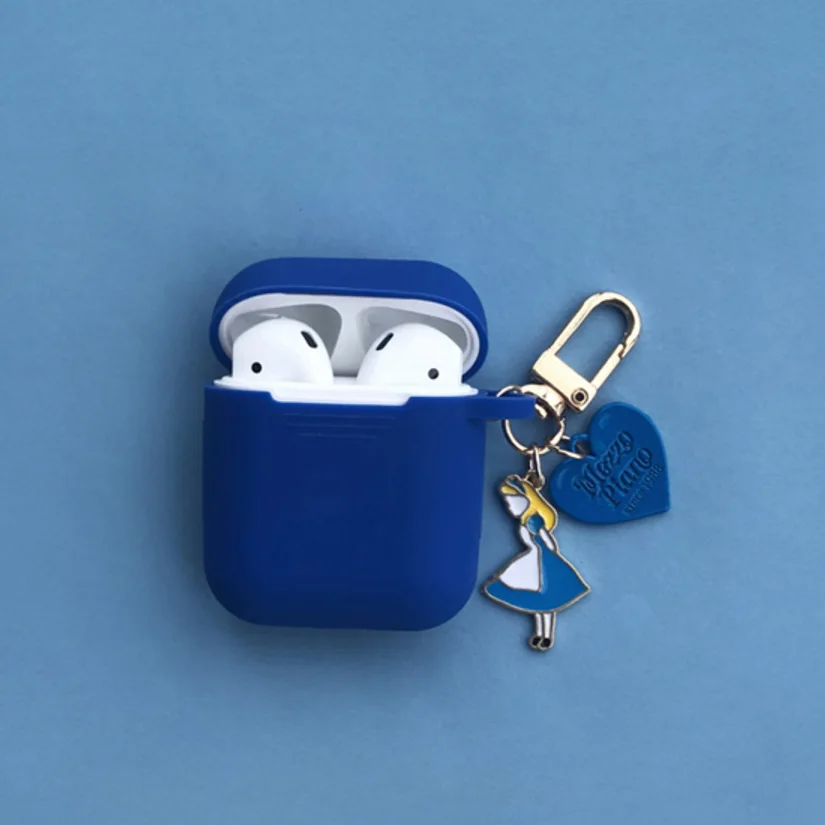 Супер милое кольцо для ключей для девочек для Apple Airpods чехол беспроводной Bluetooth гарнитура чехол силиконовый наушник защитный чехол анти-потеря
