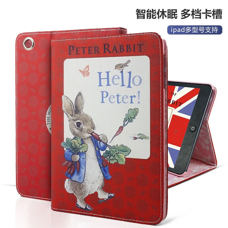 Чехол для планшета для iPad Mini 4 3 2 1 чехол общие 4 модели мультфильм анимация Питер Кролик с автоматическим выключением/пробуждением защитный чехол