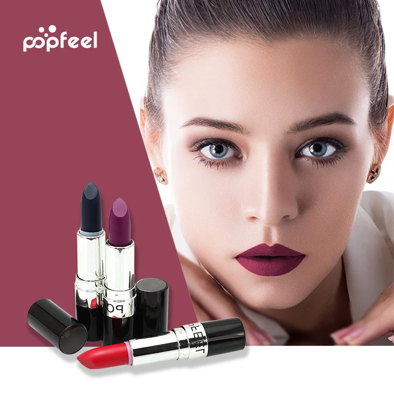 POPFEEL 20 цветов водостойкая матовая долговечная жидкая помада макияж блеск для губ