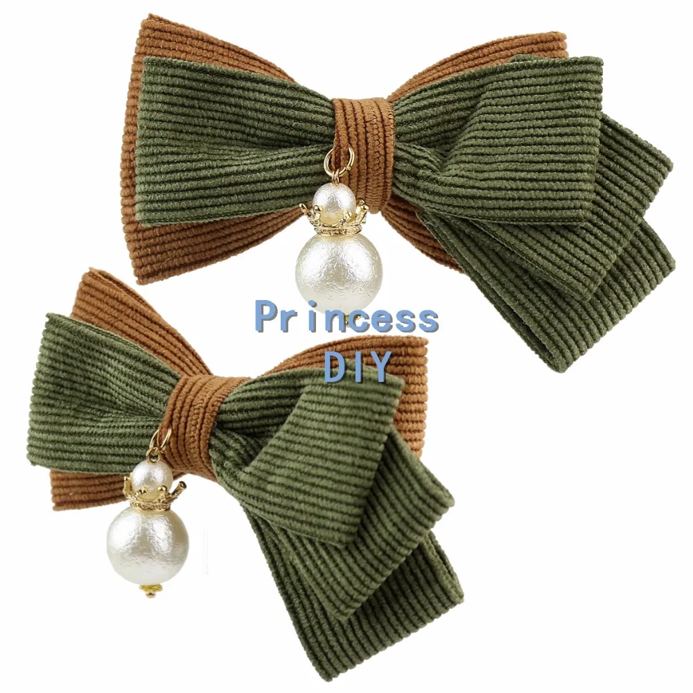 Вельветовая лента в полоску однотонная бархатная для украшения волос сделай сам