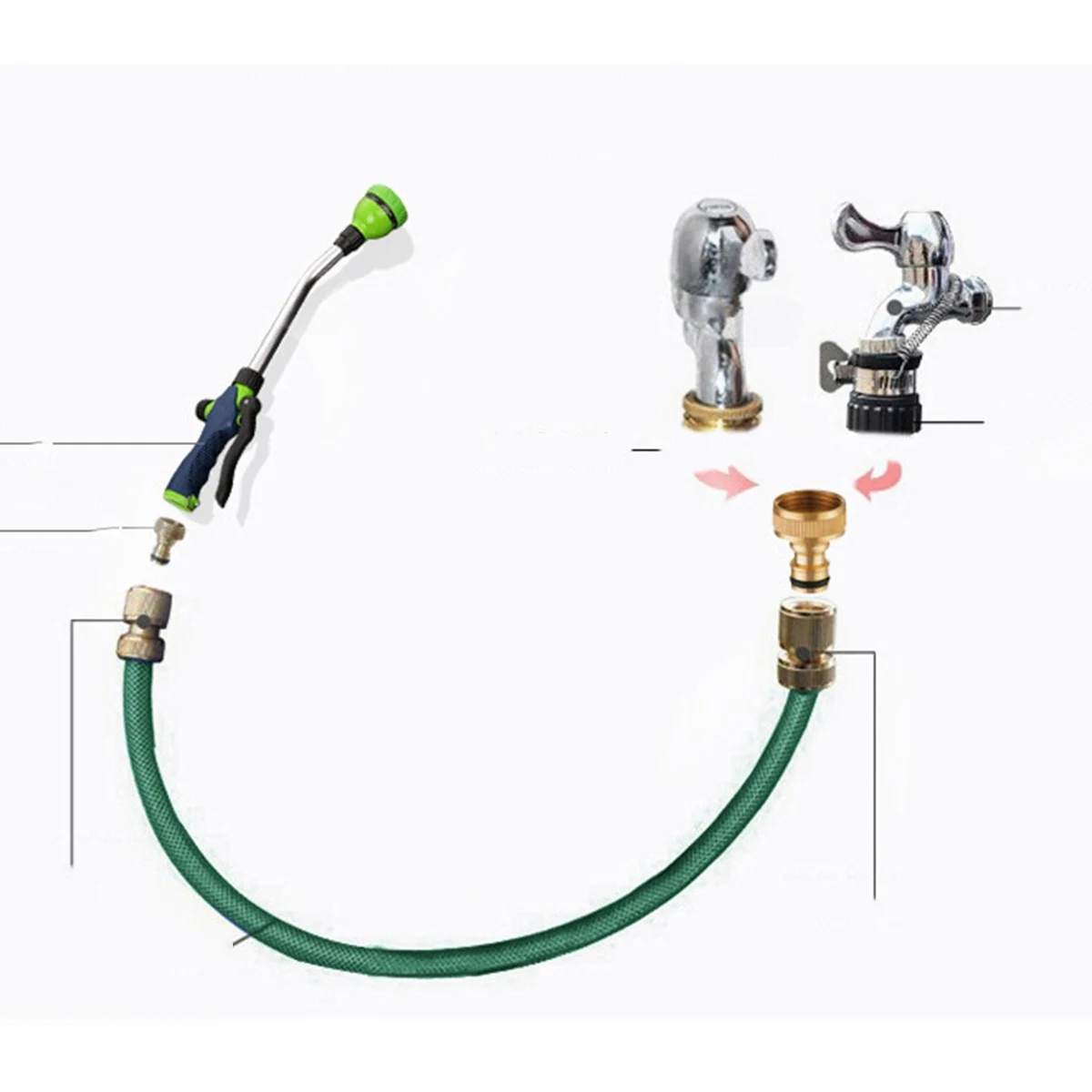1 шт. высокого давления шайба насадка для садового шланга анти утечки 8 моделей