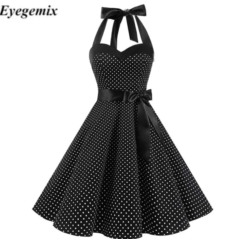 Женское винтажное платье в горошек сексуальное ретро стиле 50s 60s | Женская одежда