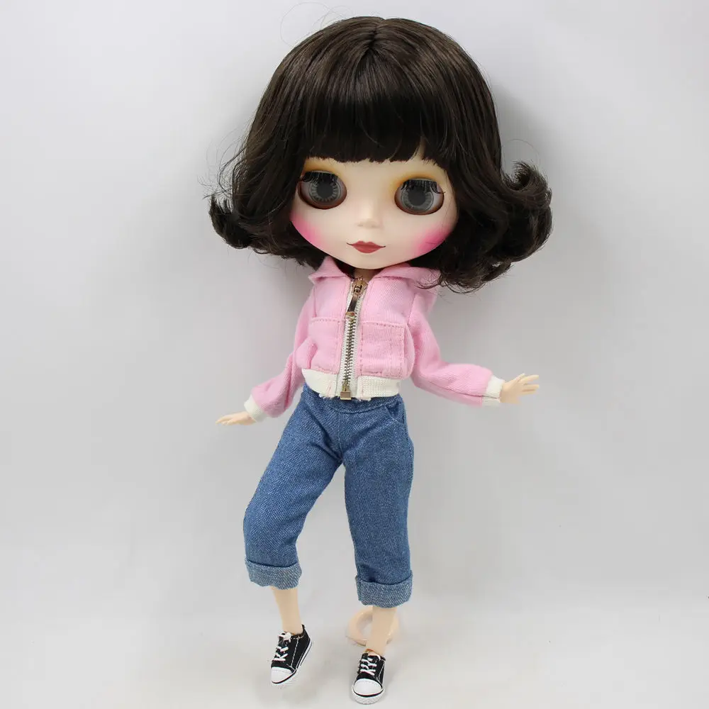 Ледяной обнаженный Blyth кукла для серии № BL950 крест глаза черные короткие волосы белая кожа подходит для DIY Изменение игрушки завод Blyth