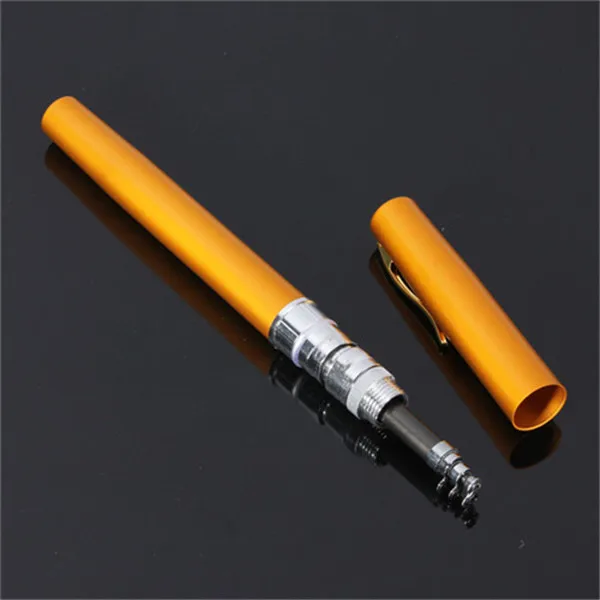 NEW Hot Mini Telescopic Portable Pocket Aluminum Alloy Pen Fishing Rod Pole Reel Black Fibre Glass golden yellow | Спорт и