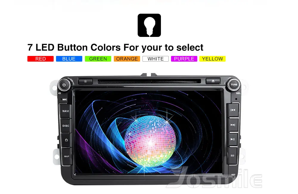Josmile 2 Din Автомобильный dvd-плеер для VW Volkswagen Passat b6 b7 Skoda Octavia Superb 2 T5 Golf 5 сиденье для Polo leon радио gps навигация