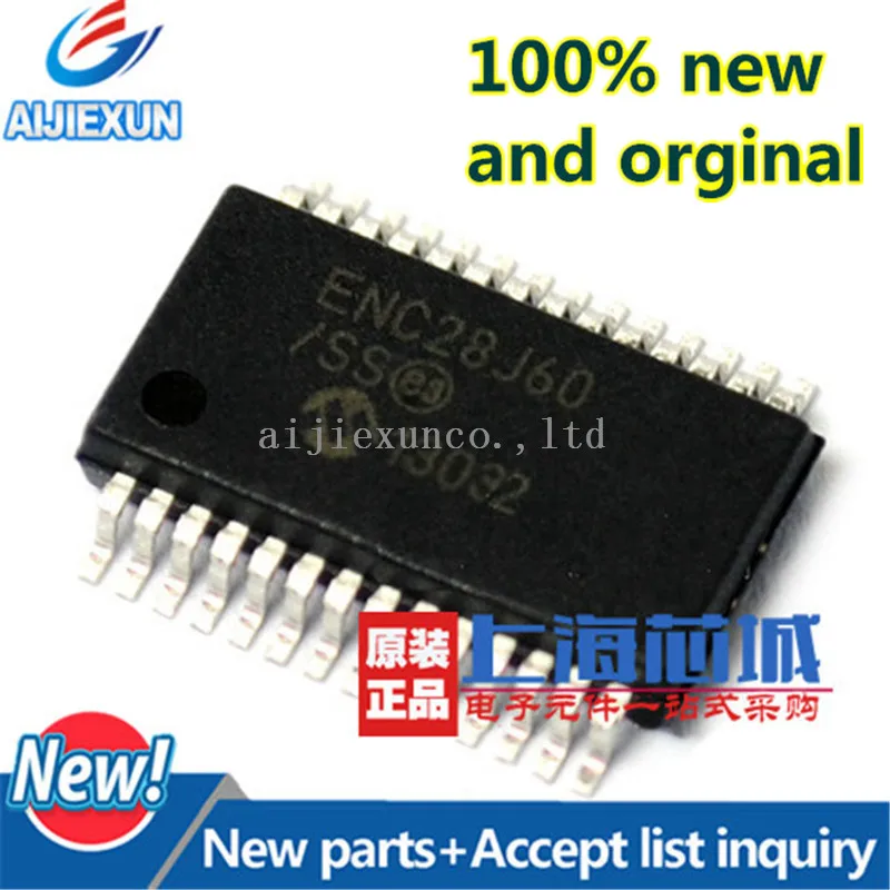 

5 шт. 100% новый и оригинальный ENC28J60-I/SO ENC28J60/SS автономный Ethernet-контроллер с SPI интерфейсом в наличии