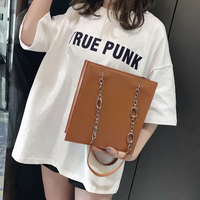 Женская винтажная сумка на плечо Большая вместительная из искусственной кожи с