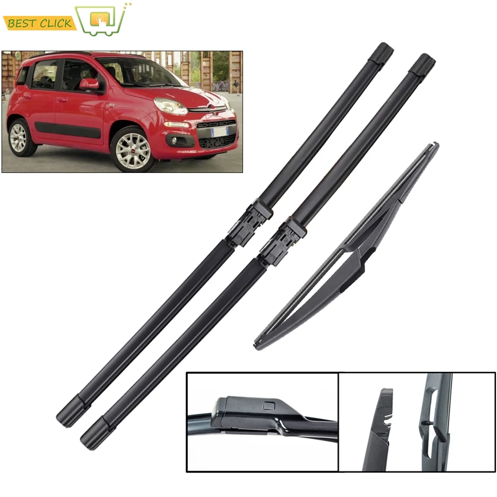 Щетки стеклоочистителя Misima для лобового стекла Fiat Panda 3 2012-2019 передняя и задняя