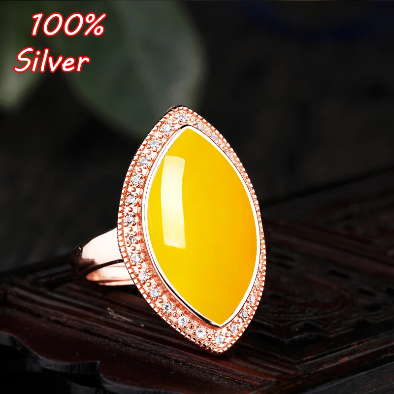 

925 Sterling Silver Color Adjustable Rose Gold Ring Blank Settings Fitting 10*20mm Oval Cabochons Tray Jewelry Making