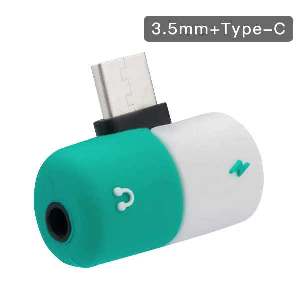 3.5mm Type-c Blue Адаптер ACCEZZ Dual type C для huawei P10 P20 samsung type-C до 3,5 мм наушники аудио зарядка прослушивание разветвитель AUX разъем - Цвет: 3.5mm Type-c Blue