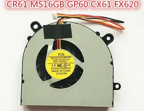Вентилятор для ноутбука для MSI CR61 MS16GB GP60 CX61 FX620 GE620 Вентилятор охлаждения
