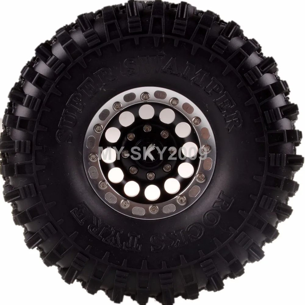 Колесные диски Rock Crawler 1 9 дюйма с алюминиевым Beadlock и шиной Super Swamper 120 мм 1060-7037 для