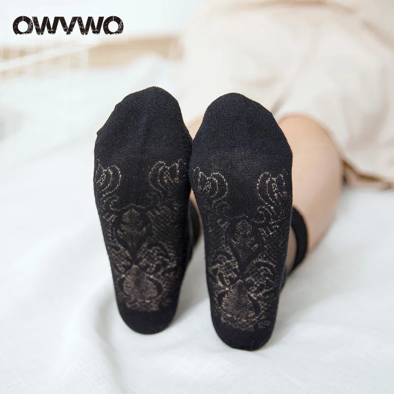 OWVWO 2018 новые стильные женские летние кружевные цветочные носки