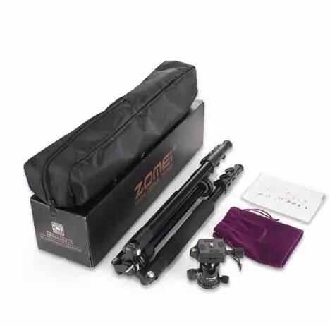 Портативный Алюминиевый Гибкий штатив Zomei Q555 с шаровой головкой для DSLR-камер |