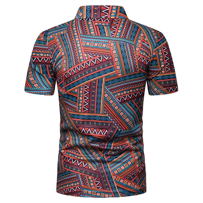 Рубашка поло мужская с геометрическим принтом летняя 2019|Поло| |