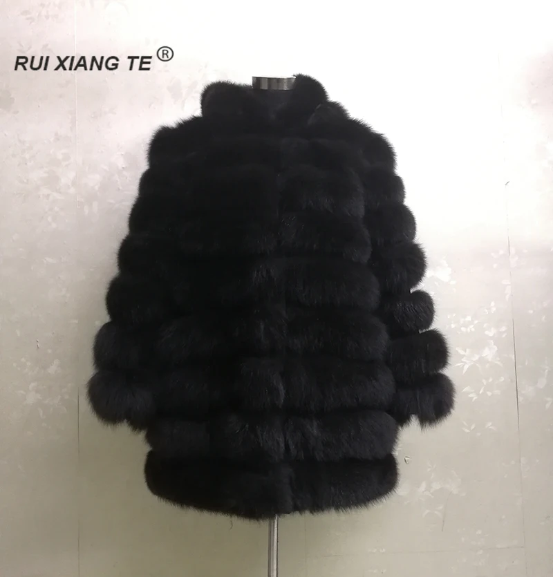 RuiXiangTe новинка женский натуральный мех шуба из песца с капюшоном польто для зими шуба заказ прямая постовка с фабрики
