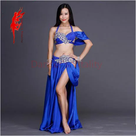 Новинка костюмы для танца живота со стразами! Женский комплект выступлений шоу