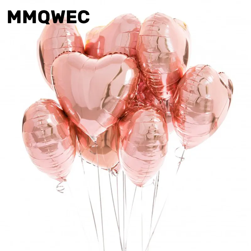 MMQWEC 18 дюймов 100 шт. Свадебная вечеринка искусственное сердце шары свадебные день
