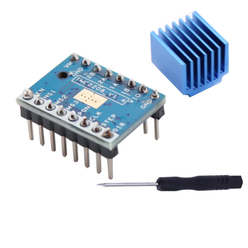 

4/5 шт. бесшумный TMC2208 V4.1 шаговый двигатель бесшумный драйвер для ender-3 MKS GEN L Ramps 1,4/1,6 SKR 3D принтер материнская плата