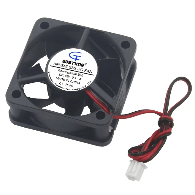Gdstime 5 Piece High Speed 12V 50x50x20mm 5020 Ball Bearing 5cm DC Industrial Motor Equipment Case Cooling Fan 50mm x 20mm | Компьютеры и