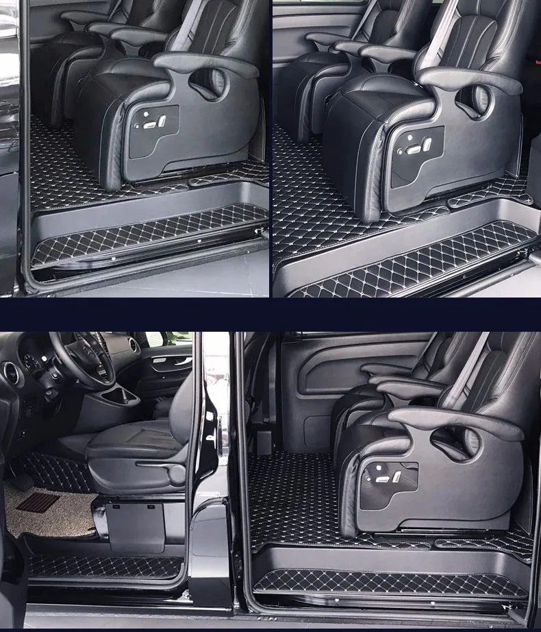 Автомобильный напольный коврик из волоконной кожи для mercedes benz v class Viano Valente Vito Metris