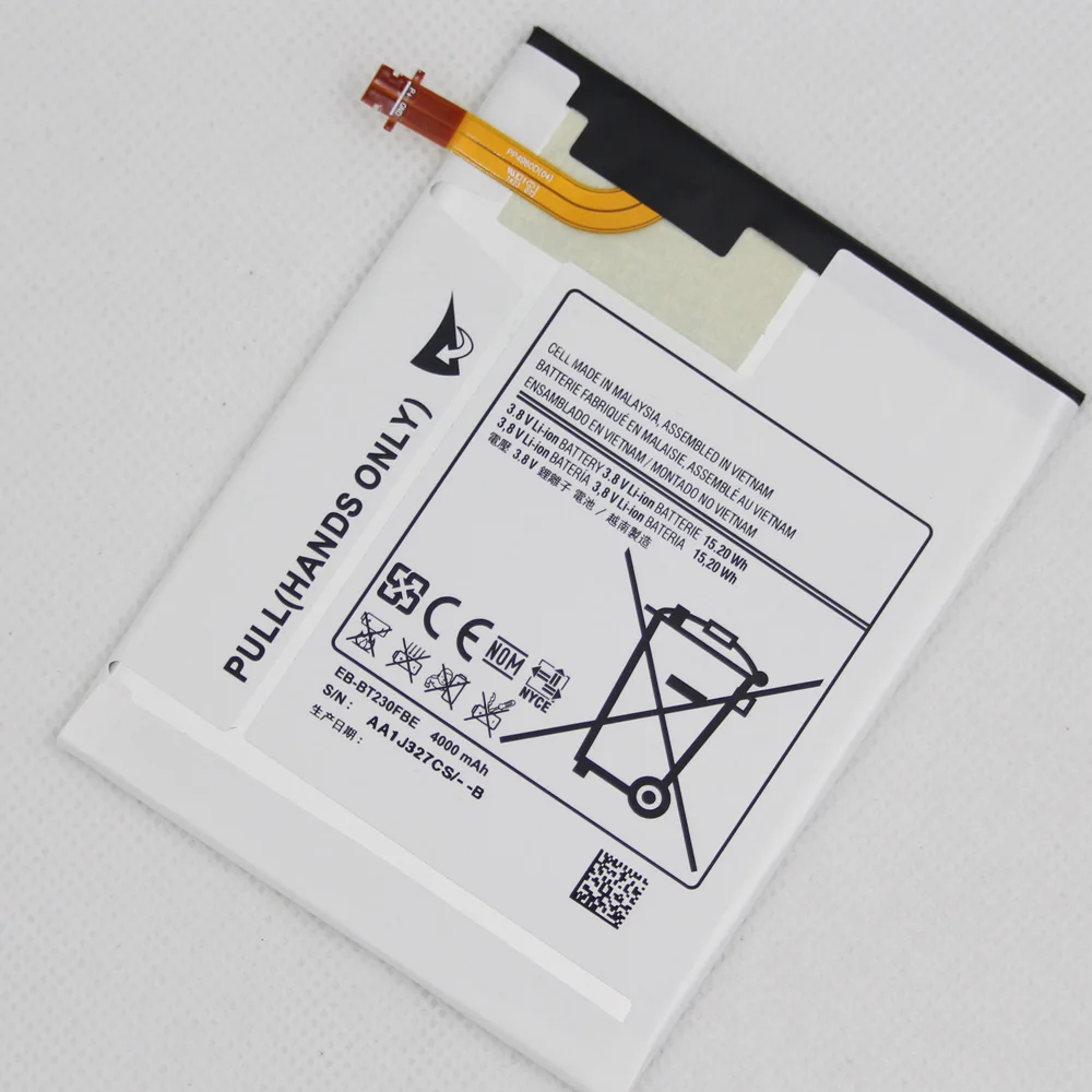 

5 X 10X Replacement Tablet Battery EB-BT230FBE For Samsung Galaxy Tab 4 7.0 Nook SM-T230 T231 T235 EB BT230ABE 4000mAh Batteries