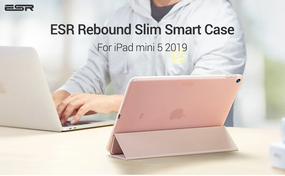 ESR чехол для iPad mini 5 Air 3 Air3 ультра тонкий кожаный резиновый, мягкий, из ТПУ чехол на магните для iPad 7 7th Gen 10,2 синий