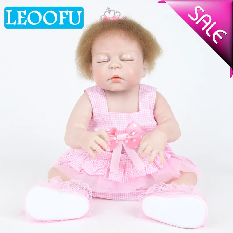 LEOOFU 55 см 22 дюймов bebe Кукла реборн принцессы для девочек подарок на Новый год