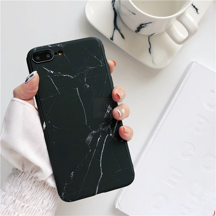 Чехол для телефона QINUO с мраморным камнем 360 градусов iPhone 11 Pro Max X XR XS 6 6S 7 8 Plus 5 5s SE
