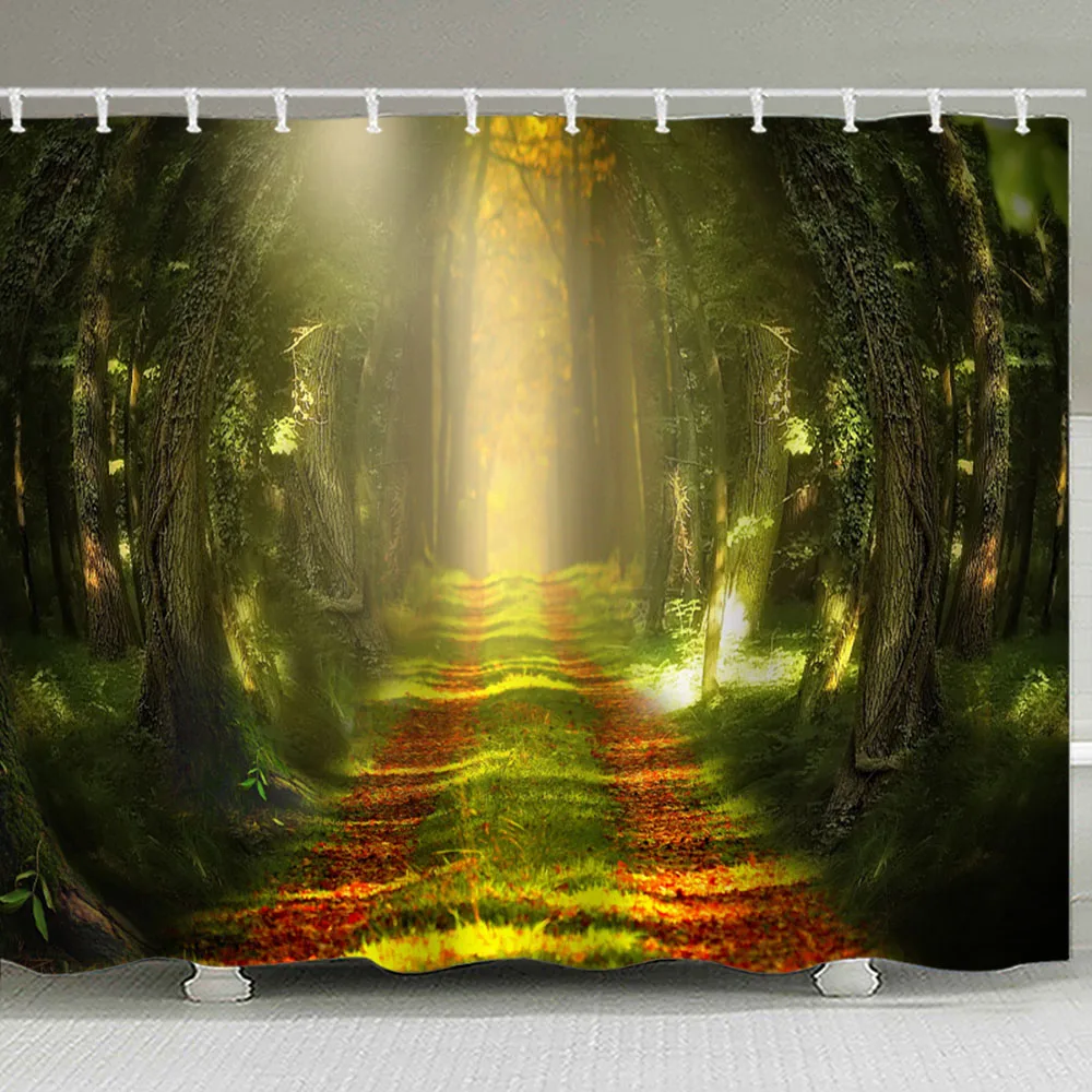 

Promnade Dans Les Bois Scenic Shower Curtain 3D Printed Bathroom Decoration