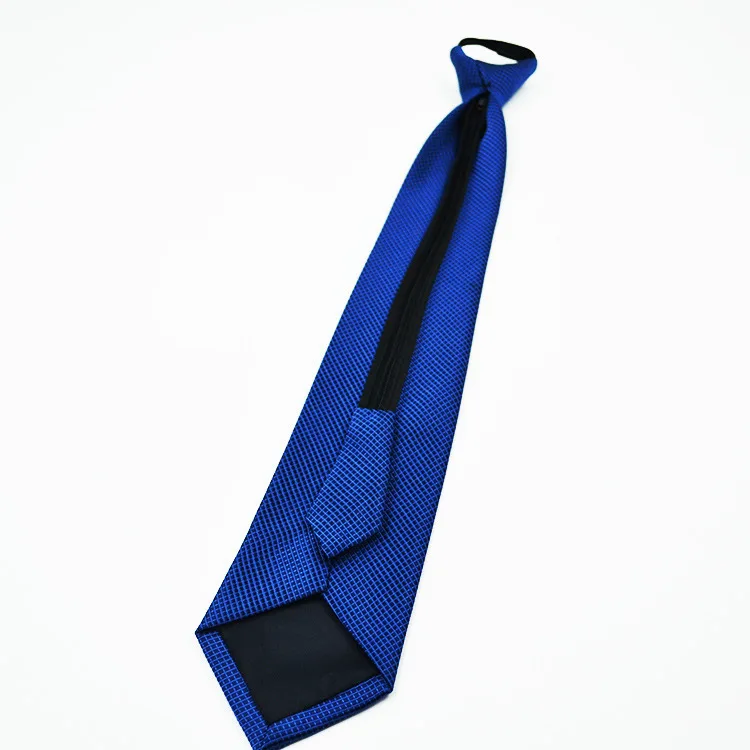Easy Zipper Tie Mens Fashion Blue Business Neck Ties Striped Dot Pattern 8cm Neckwear Necktie for Men Formal Occasion | Аксессуары для