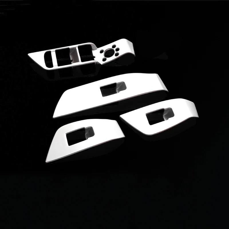 Автомобильные аксессуары 4 хром дверной подлокотник кнопка Подъема Окна рамка