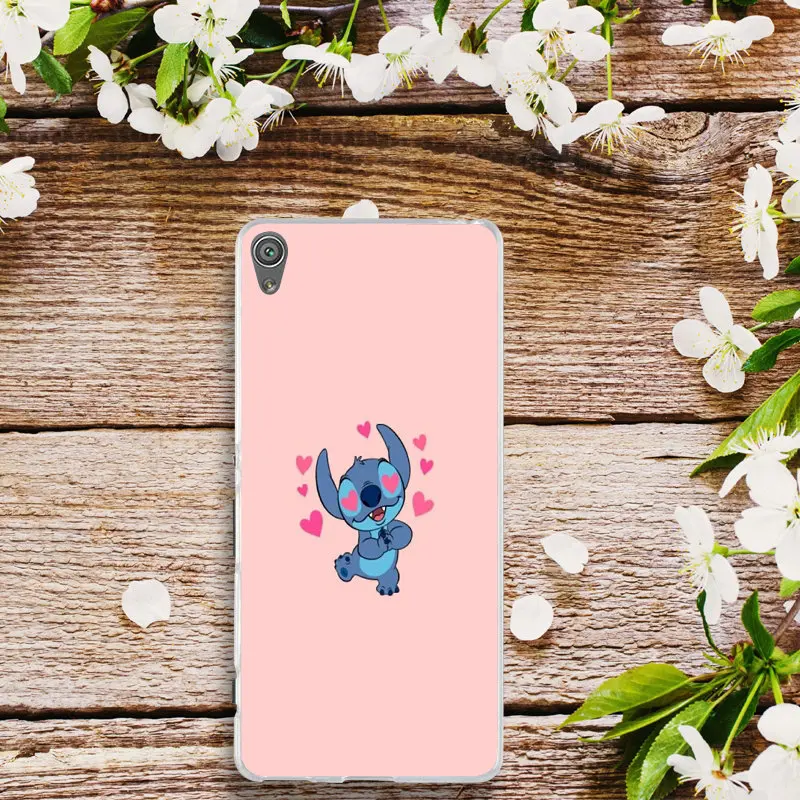 Pictute 7 Для sony Xperia E3 E5 T3 M2 M4 M5 XA XZ Z Z1 Z2 Z3 Z4 Z5 Компактный Мягкий чехол для телефона Lilo and Stitch Ohana Sweety Stitch - Цвет: Pictute 7