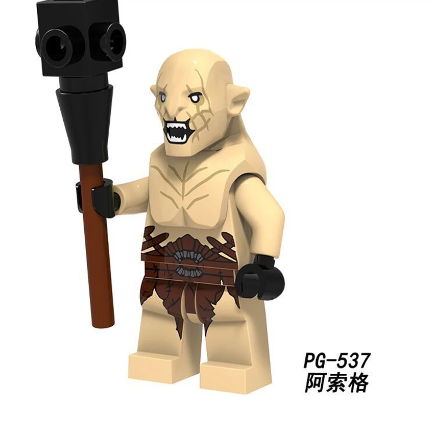 Темный хаки Для Властелина Колец Bilbo Baggins фигурки карликов Урук Hais Orc Azog Yazneg Bombur модель строительные блоки кирпичи игрушки - Цвет: Темный хаки