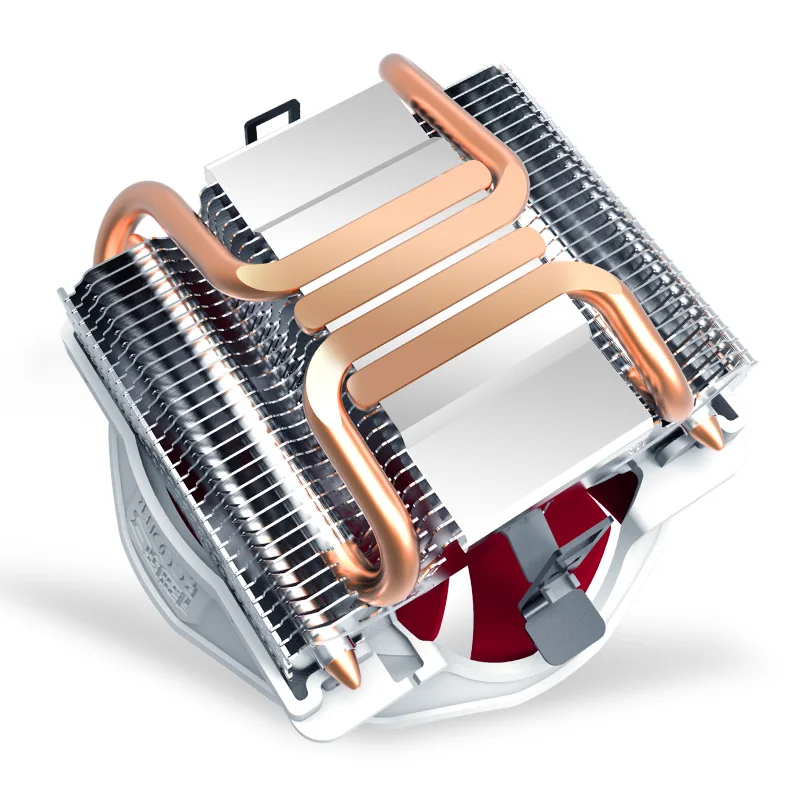 Кулер PCCOOLER тихий V6 для процессора с 4 медными теплотрубками AMD Intel 775 1150 1151 1155 1156