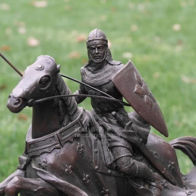 Рыцарь Броня средневековья Европейский стиль бронзовая лошадь пластиковая s