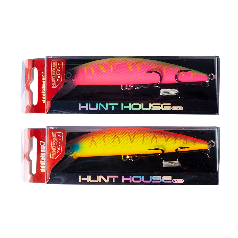 Hunthouse супер Тонущая рыболовная приманка со штифтом и хвостом жесткая