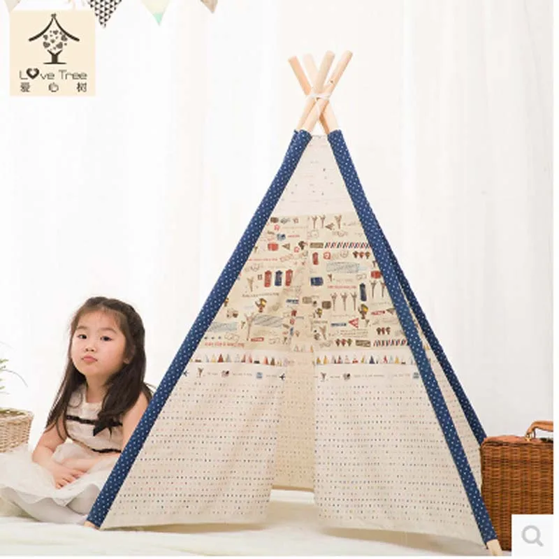 Детская игровая палатка из 100% хлопка Игровая для дома или улицы|teepee play tent|kids tenttoy