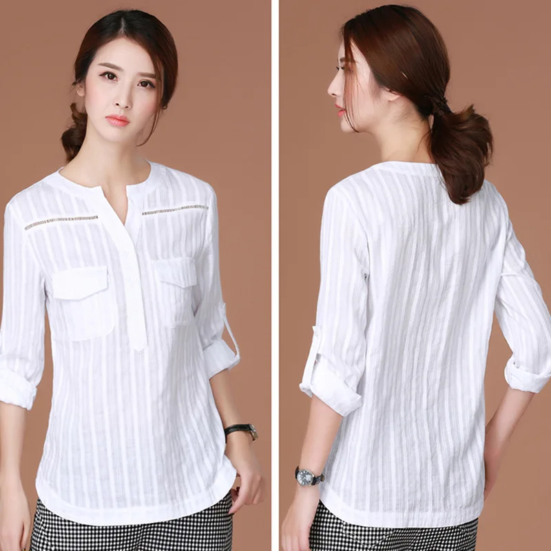 2018 Новинка весны blusas femininas Camisas рубашка с длинными рукавами женская одежда белая
