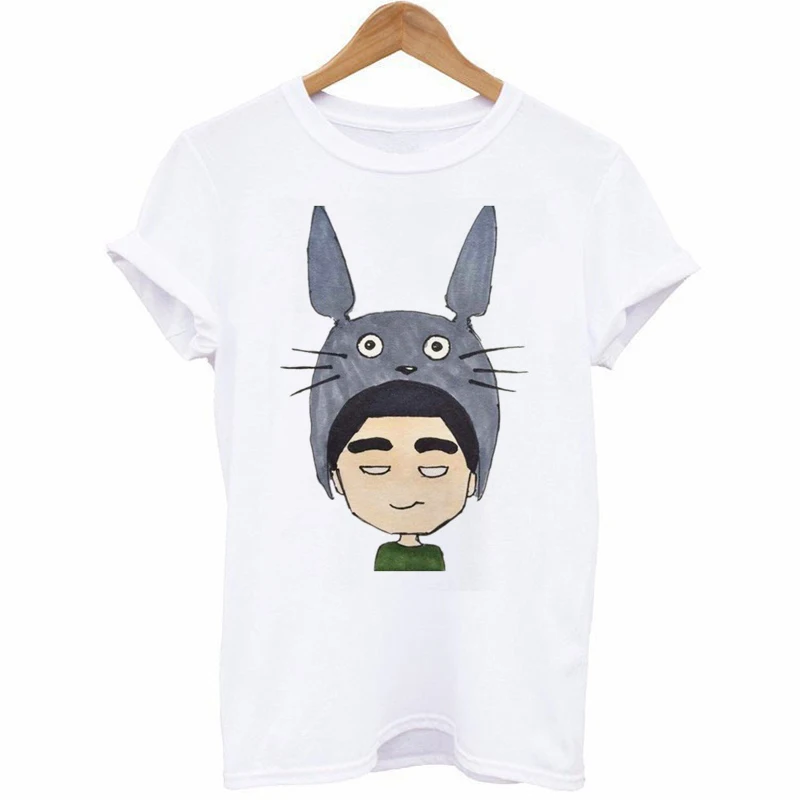 

Funny Tshirt Women Tees s Summer White T Shirt Women s Tees 3D Short Sleeve Totoro Print Top