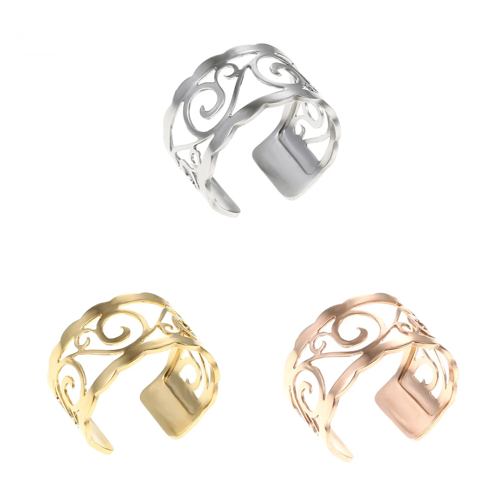 Legenstar безразмерное кольцо на палец для женщин взаимозаменяемые кожаные Bijoux Homme стиль регулируемое кольцо ювелирные изделия из нержавеющей стали