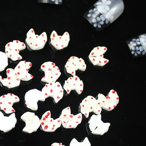 Банты для ногтей в горошек 10 Х9 мм 200 шт.|nail art bow|butterfly nail artnail |