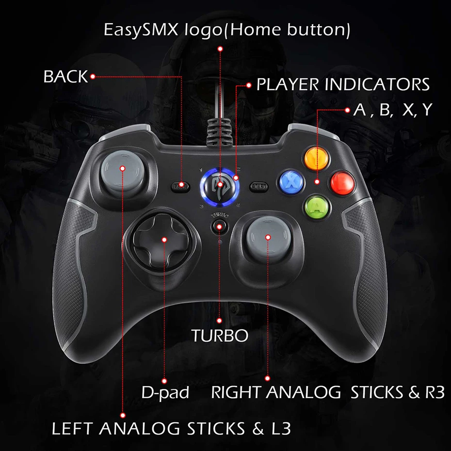 EasySMX ESM 9100 геймпад джойстик игровой контроллер с вибрационной кнопкой Джойстик