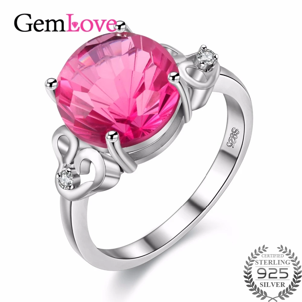Gemlove 5ct топаз натуральный кольцо 925 diamond jewelry кольца женские для женщин женское