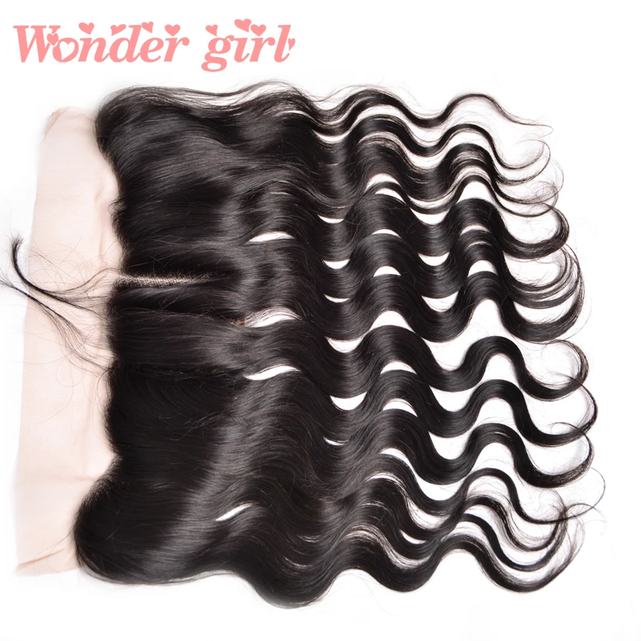 Peruvian Virgin Hair Body Wave Lace Frontal Closure With Bundles 4pcs/Lot 13x4 |