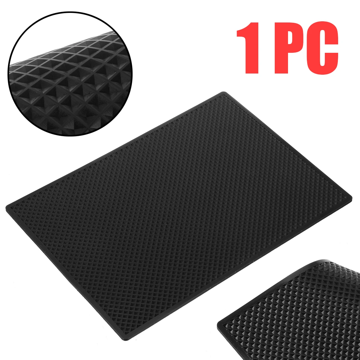 Автомобильный коврик на приборную панель, нескользящий коврик для мобильного телефона, держатель для ключей, солнцезащитные очки, монеты для сигарет, нескользящая накладка, декоративная Черная